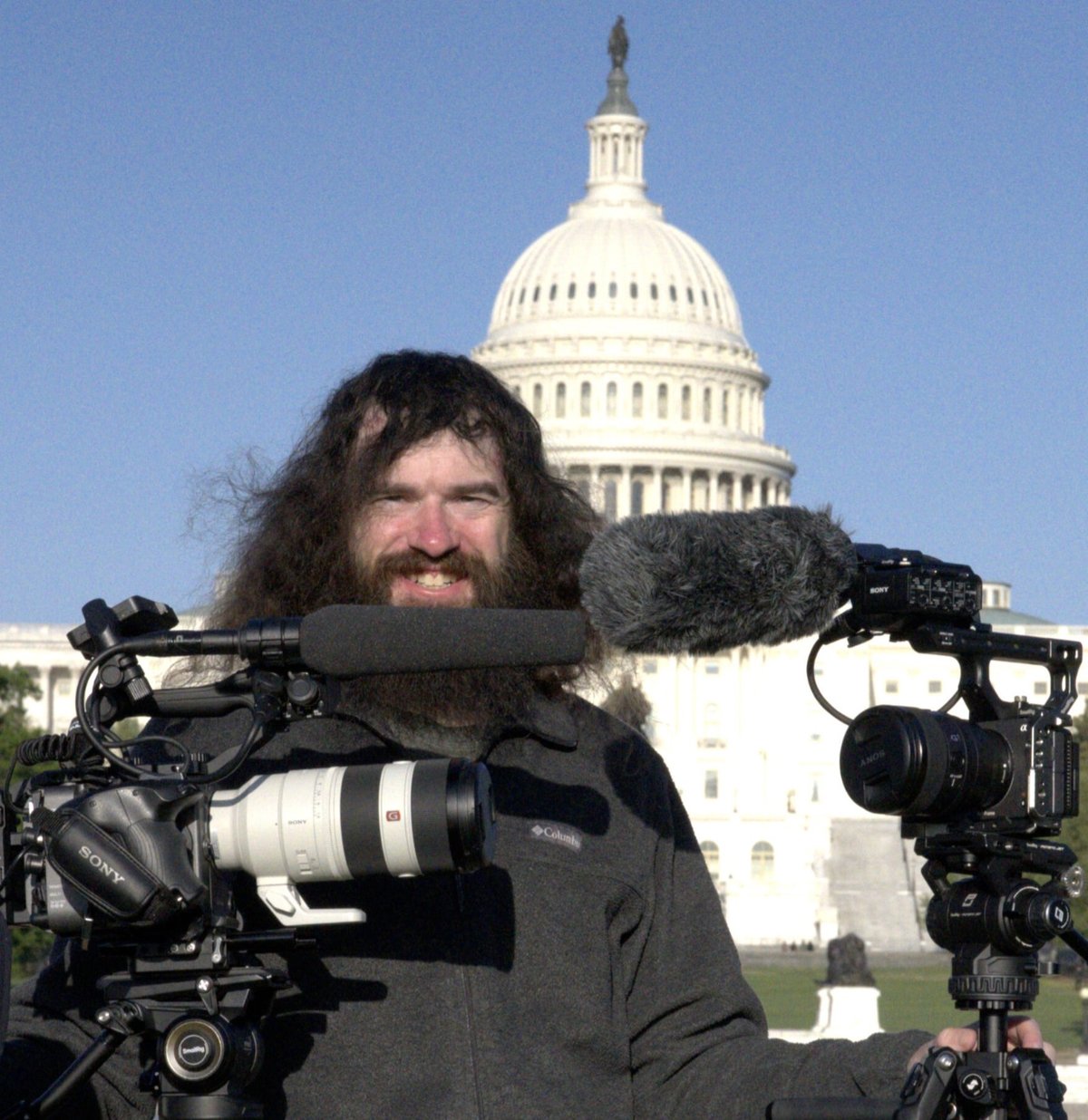 Brendan McDonough with Sony cinema cameras at the U.S. Capitol